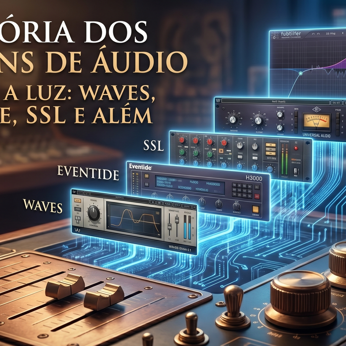 A História dos Plugins de Áudio: Como Waves, Eventide e SSL Transformaram a Produção Musical