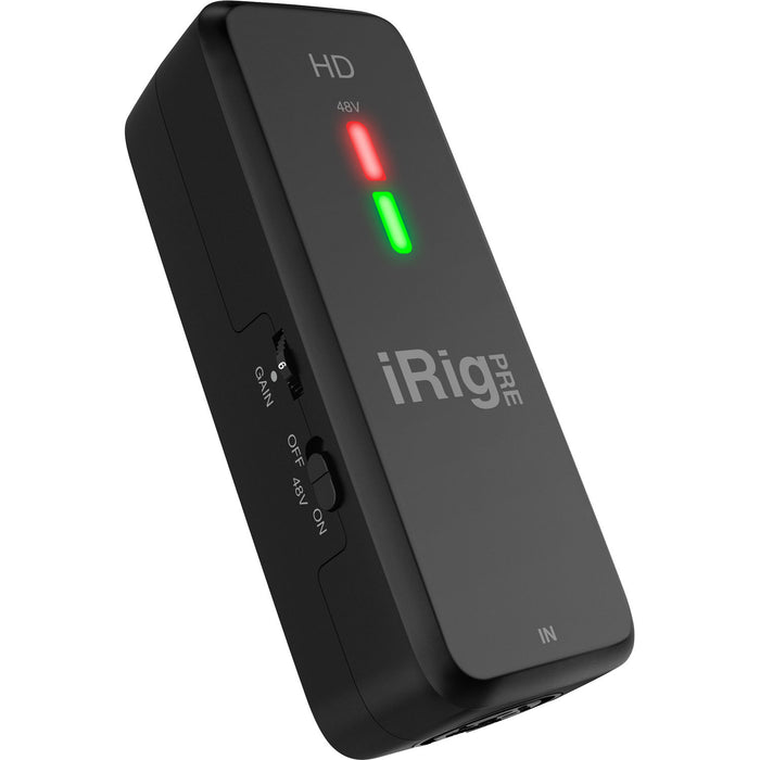 Interface de áudio e pré-amplificador de microfone IK Multimedia iRig Pre HD 1x1