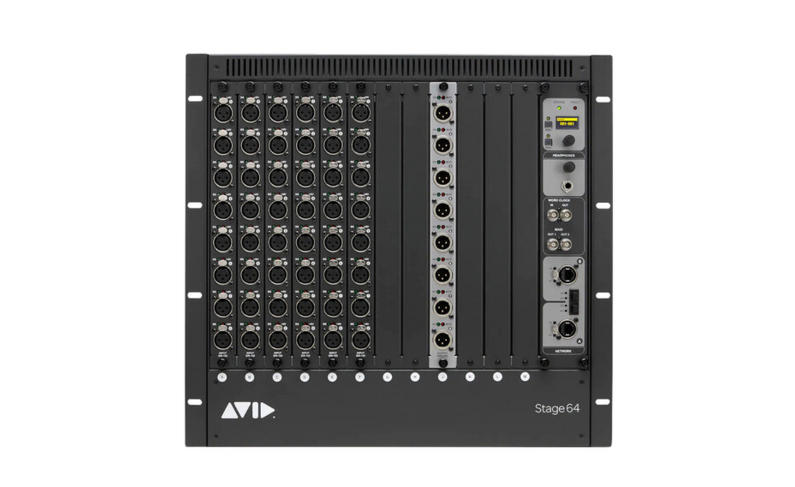 Rack de I/O Avid VENUE | Stage 64 (vazio)