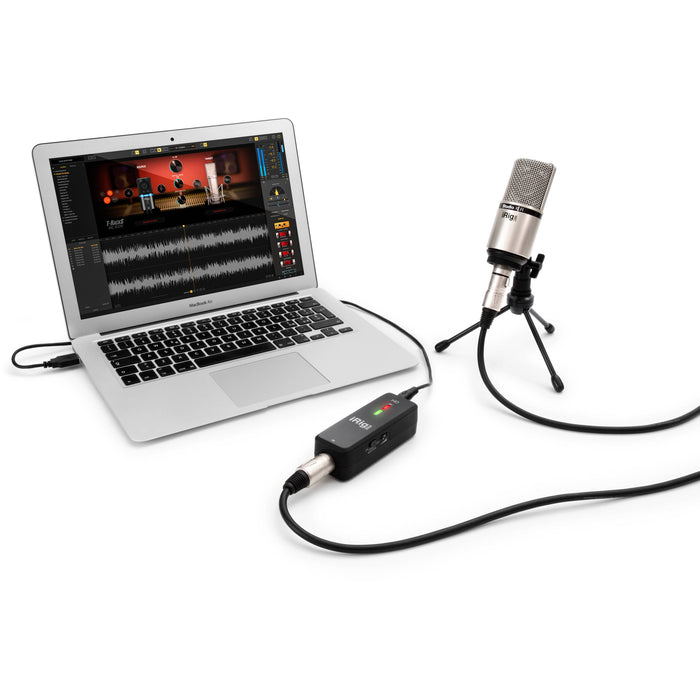 Interface de áudio e pré-amplificador de microfone IK Multimedia iRig Pre HD 1x1