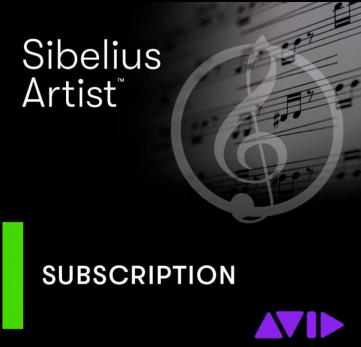 Avid Sibelius Artist - Assinatura Anual - Licença de 1 ano
