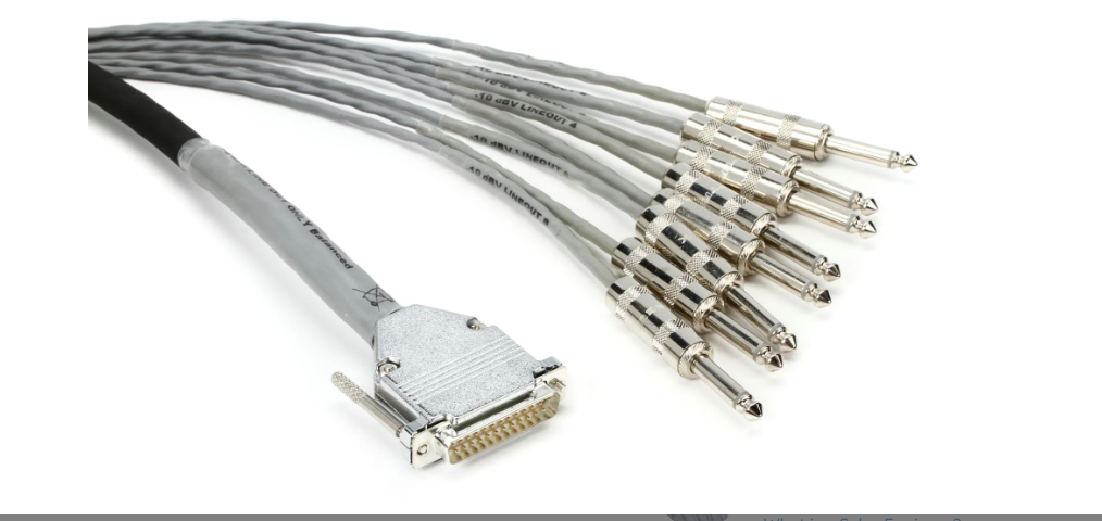 Cabo Avid DigiSnake DB25 para TS +4 dBu/-10 dBV 3,6m