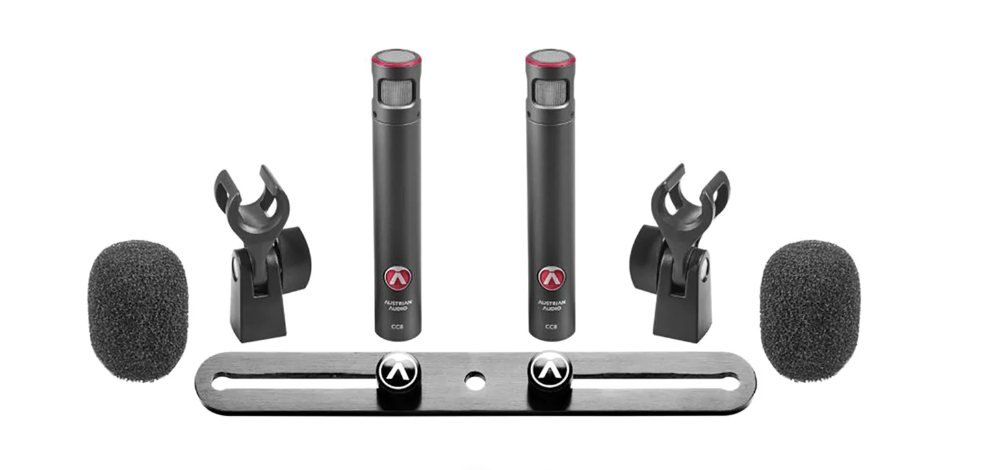 Par de Microfones Profissionais Condensadores Austrian Audio CC8 Stereo Set padrão cardióide (2unid)