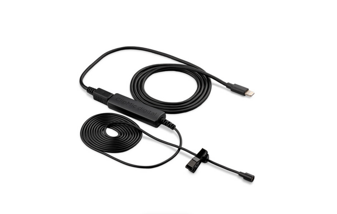 Microfone de lapela Apogee ClipMic Digital 2 para iOS