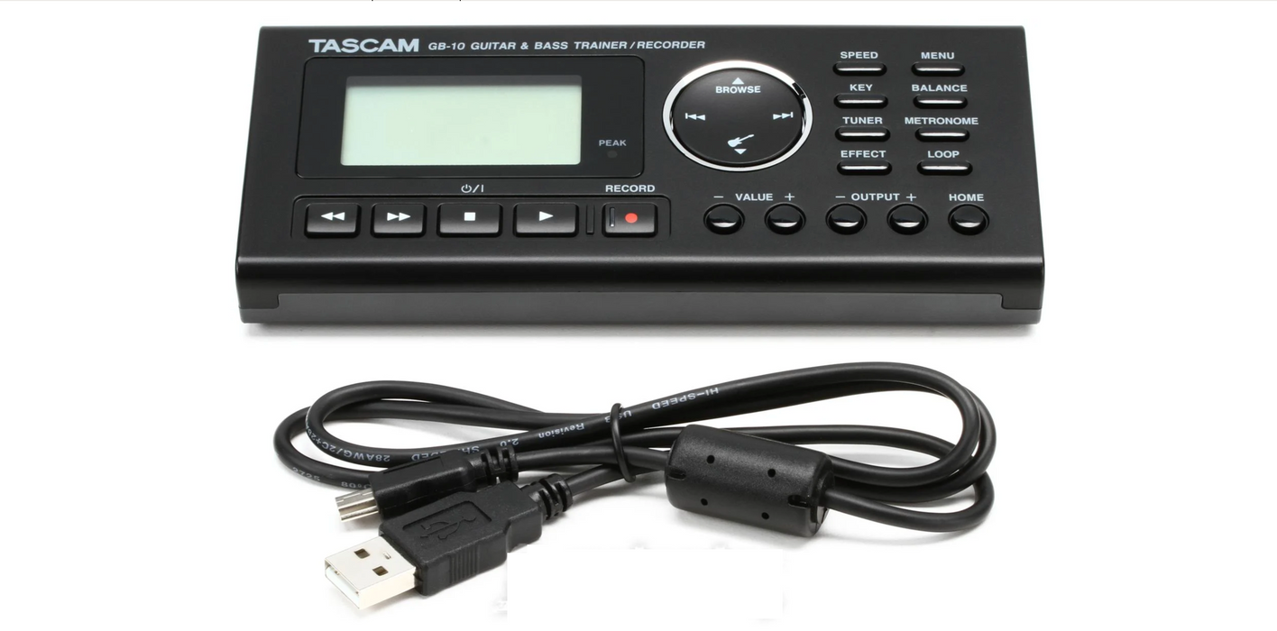 Gravador TASCAM GB-10 - Treinador de Guitarra e Baixo