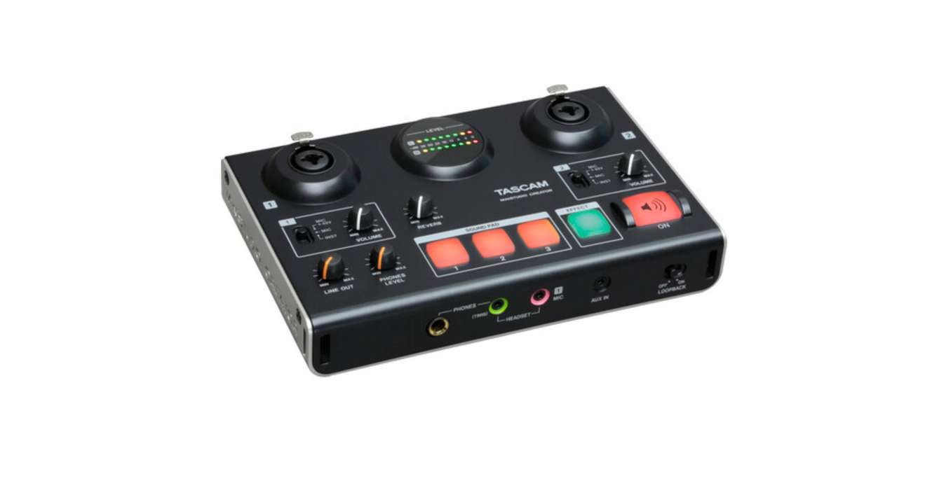 Interface de áudio USB TASCAM MiNiSTUDIO Creator US-42 - preto