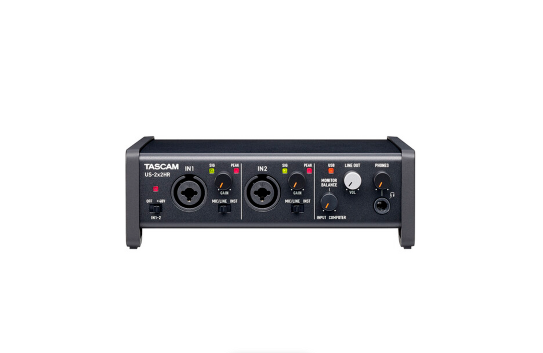 Interface de áudio/MIDI TASCAM US 2x2HR USB-C