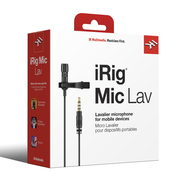 Microfone de lapela IK Multimedia iRig Mic Lav condensador omnidirecional
