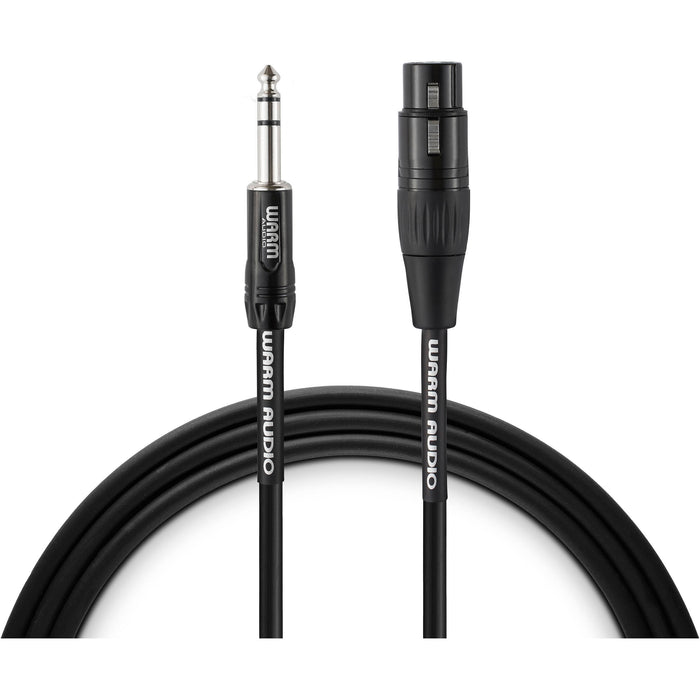 Cabo Warm Audio Pro-XLRf-TRSm-6' XLR fêmea para TRS macho 1,8m