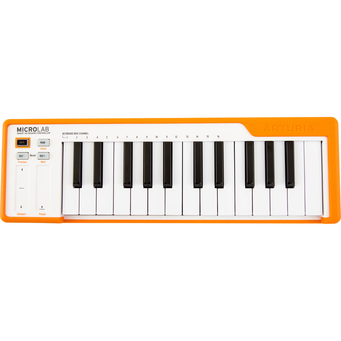 Controlador MIDI Arturia MicroLab USB 25 teclas (laranja)
