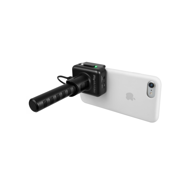 Microfone IK Multimedia iRig Mic Video condensador shotgun supercardioide