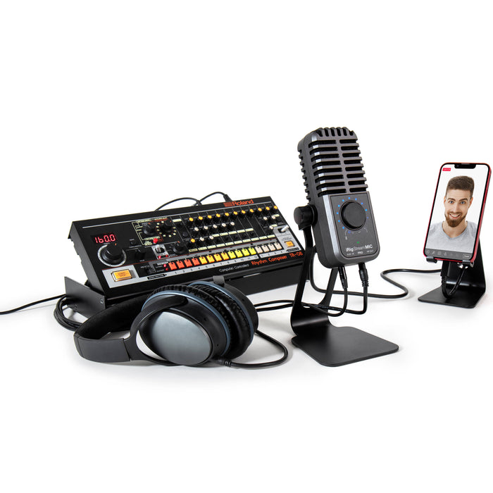 Microfone IK Multimedia iRig Stream Mic Pro mini-DIN condensador multipadrão