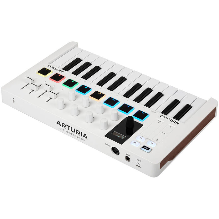Controlador MIDI Arturia MiniLab 3 USB-C 25 teclas (branco)