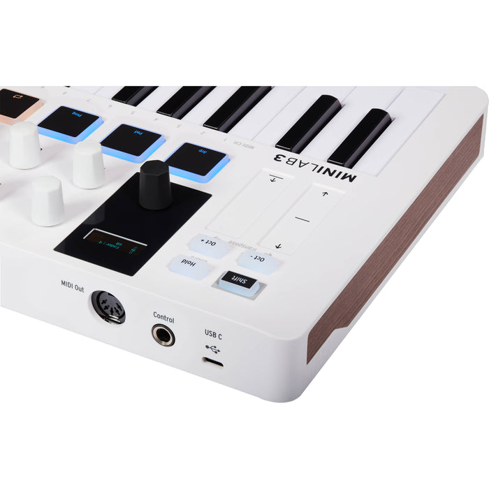 Controlador MIDI Arturia MiniLab 3 USB-C 25 teclas (branco)