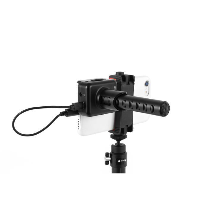Microfone IK Multimedia iRig Mic Video condensador shotgun supercardioide