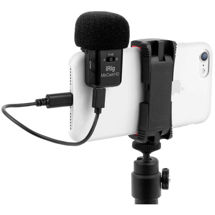 Microfone IK Multimedia iRig Mic Cast HD USB condensador multipadrão