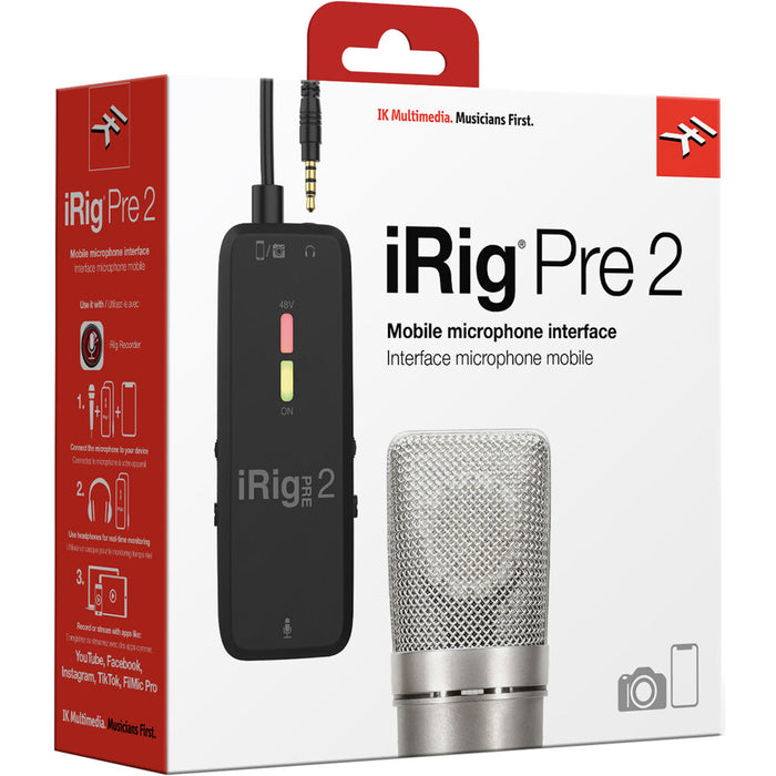 Interface de áudio IK Multimedia iRig Pre 2 TRRS 1x1