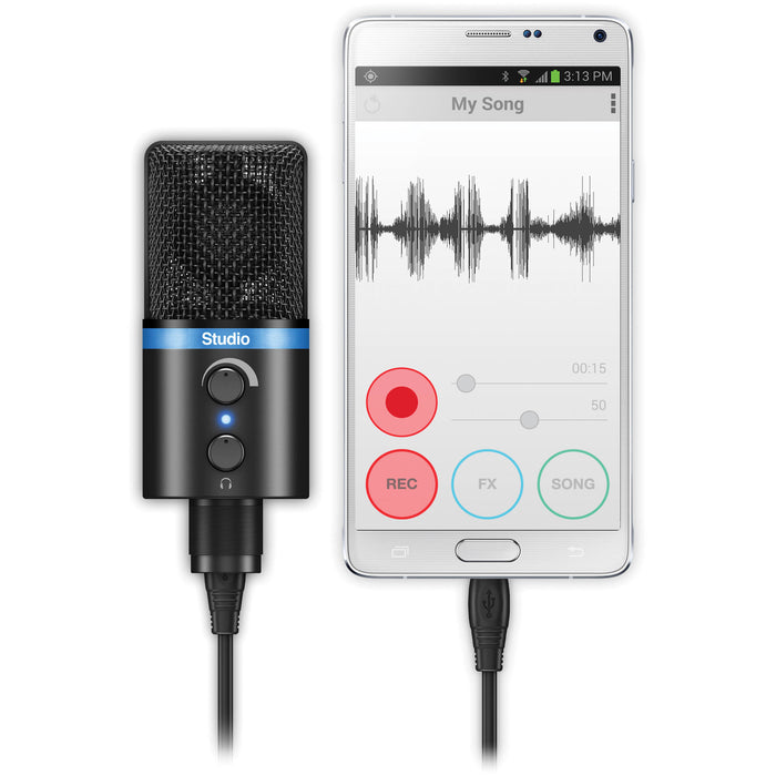 Microfone IK Multimedia iRig Mic Studio USB condensador cardioide